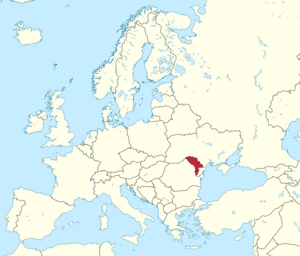 Χάρτης της Μολδαβίας ευρώπη