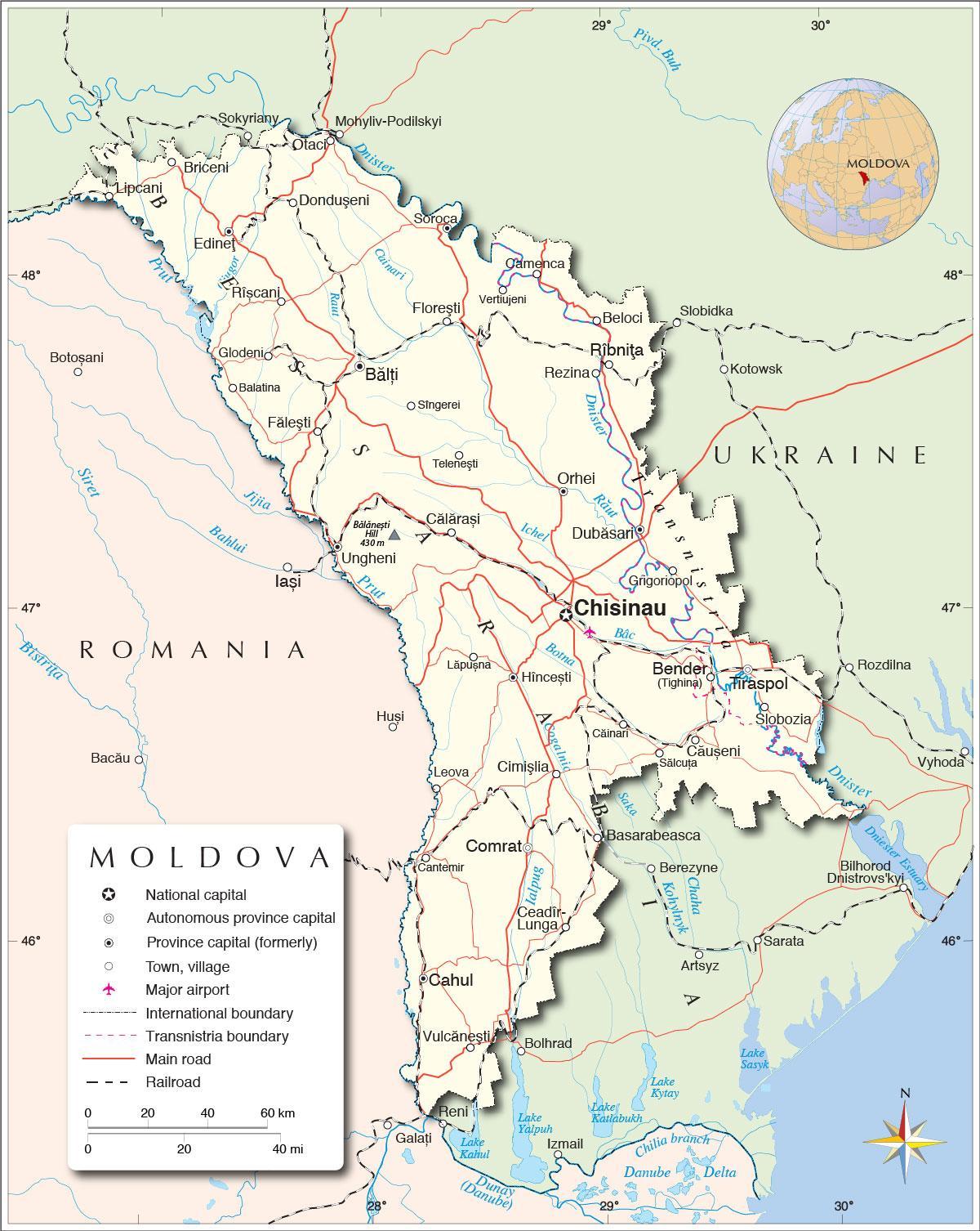 Χάρτης της δημοκρατίας της Μολδαβίας